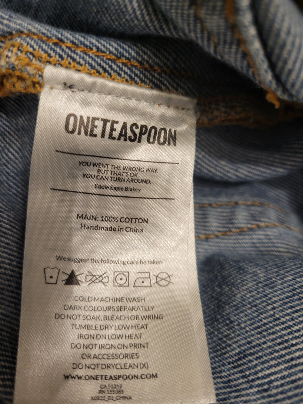 One Teaspoon Light Blue Drawstring Jeans - Picture 14 of 14